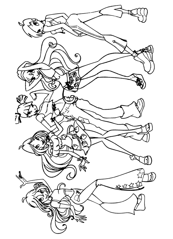 coloriage à dessiner winx harmonix