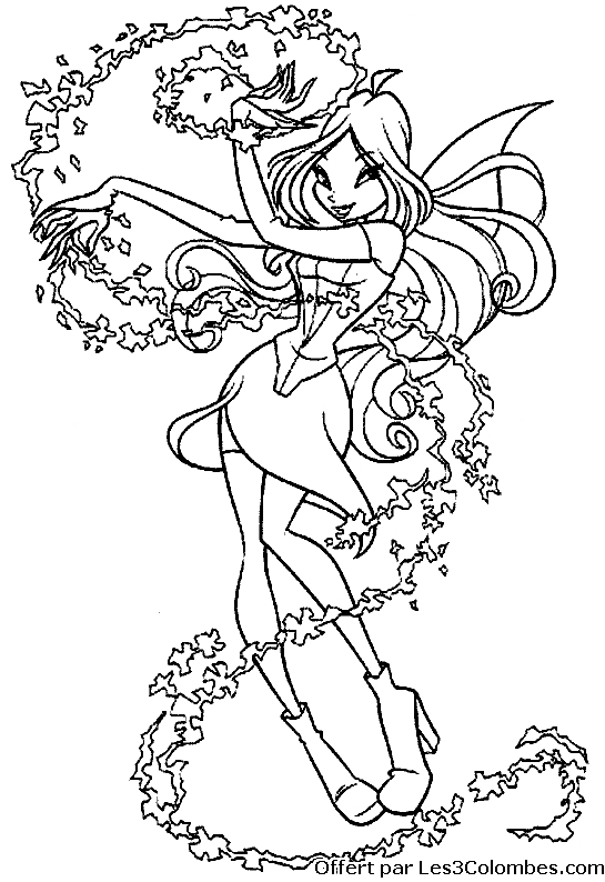 dessin à colorier winx a imprimer gratuit