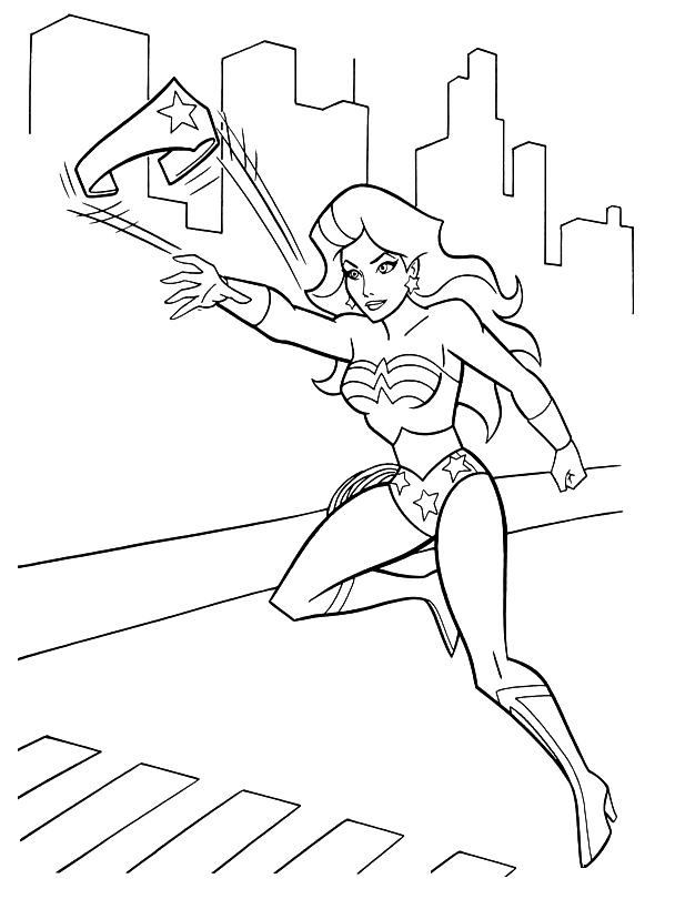 72 dessins de coloriage Wonder Woman à imprimer