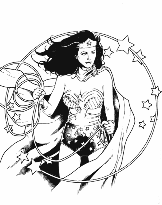 Coloriage Wonder Woman Imprimer