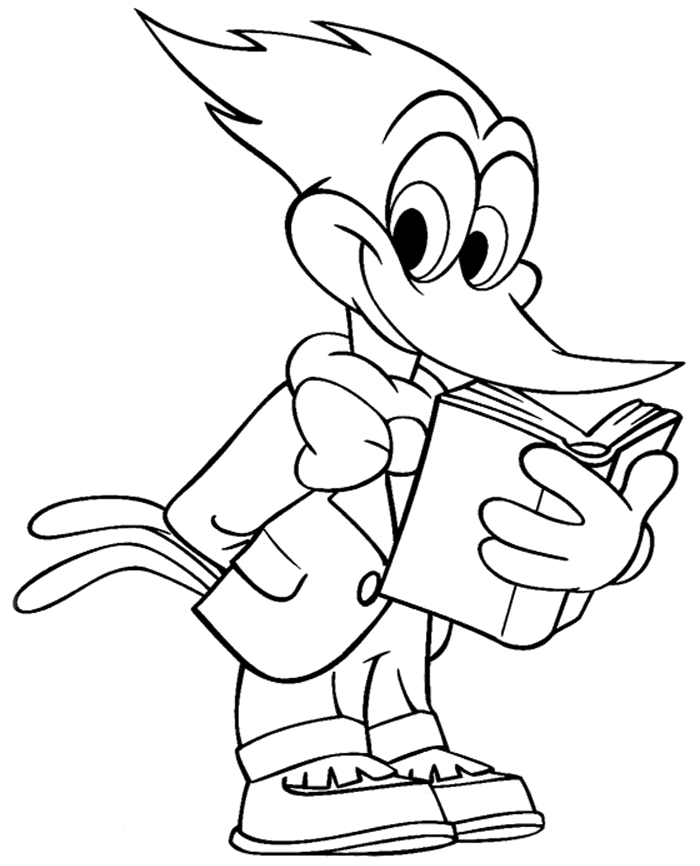 coloriage de woody woodpecker a imprimer