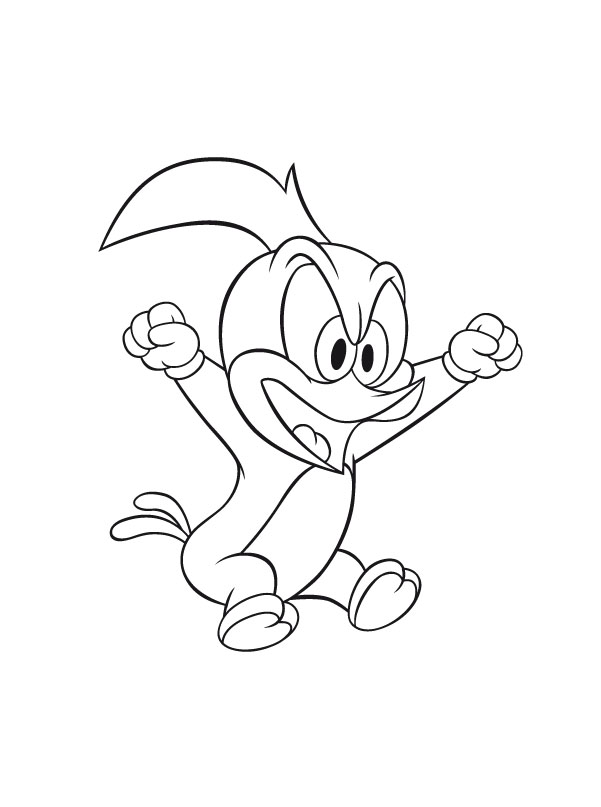 coloriage à dessiner woody woodpecker