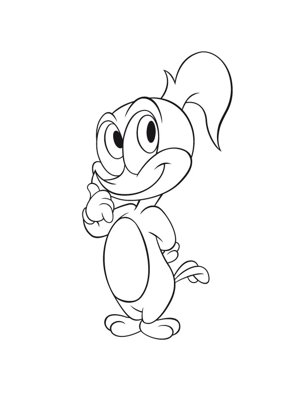 coloriage à dessiner woody woodpecker en ligne