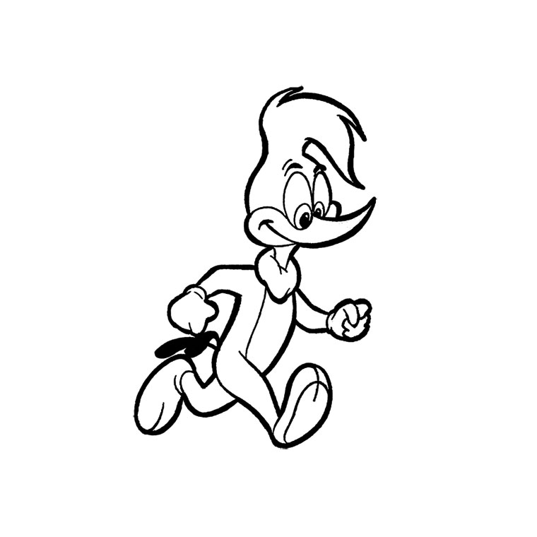 dessin woody woodpecker coloriage à dessiner