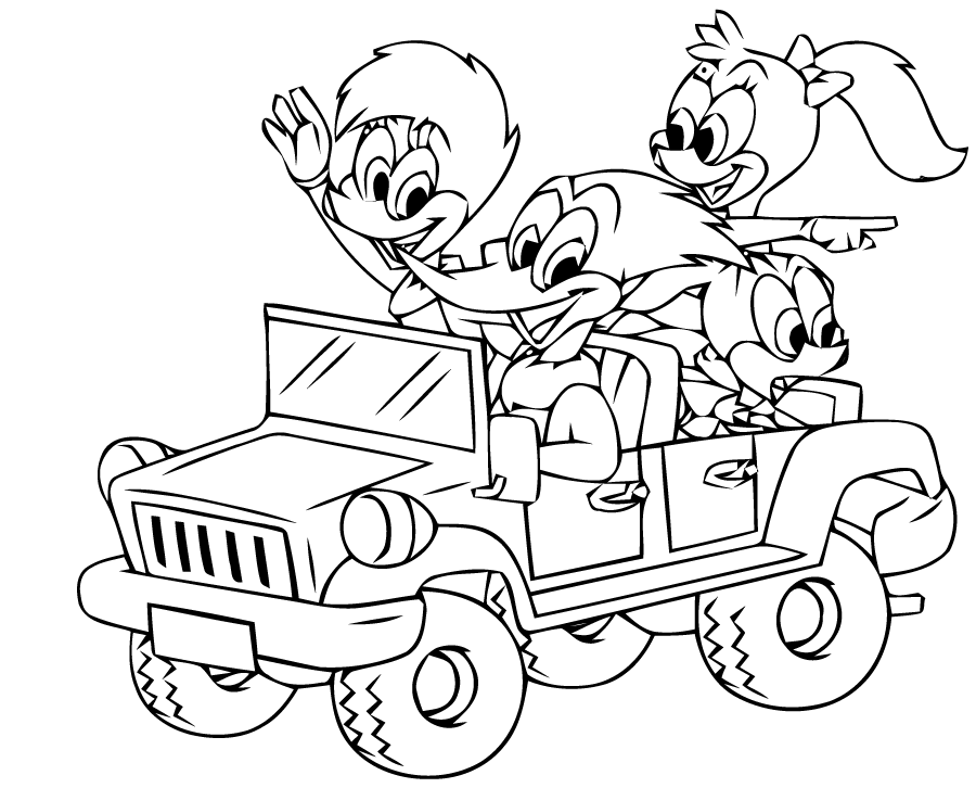 coloriage woody woodpecker � imprimer