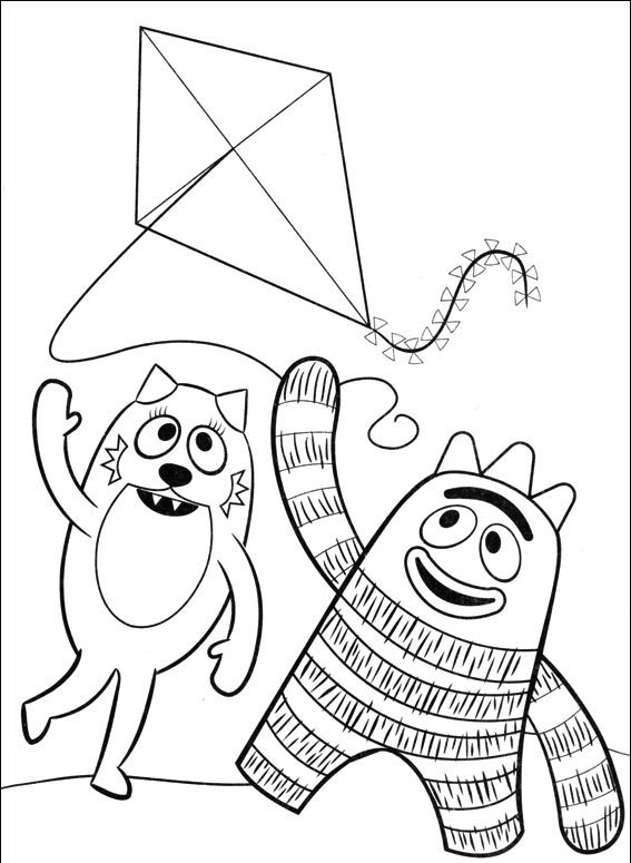 coloriage à dessiner yo gabba gabba