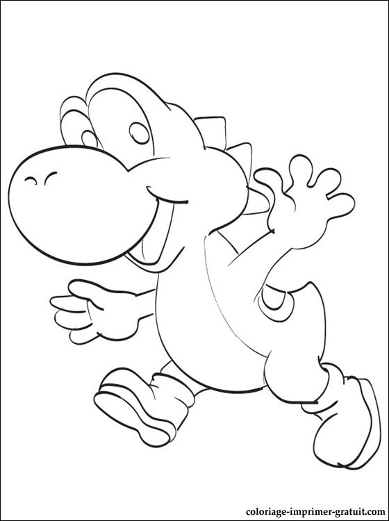 coloriage a dessiner yoshi