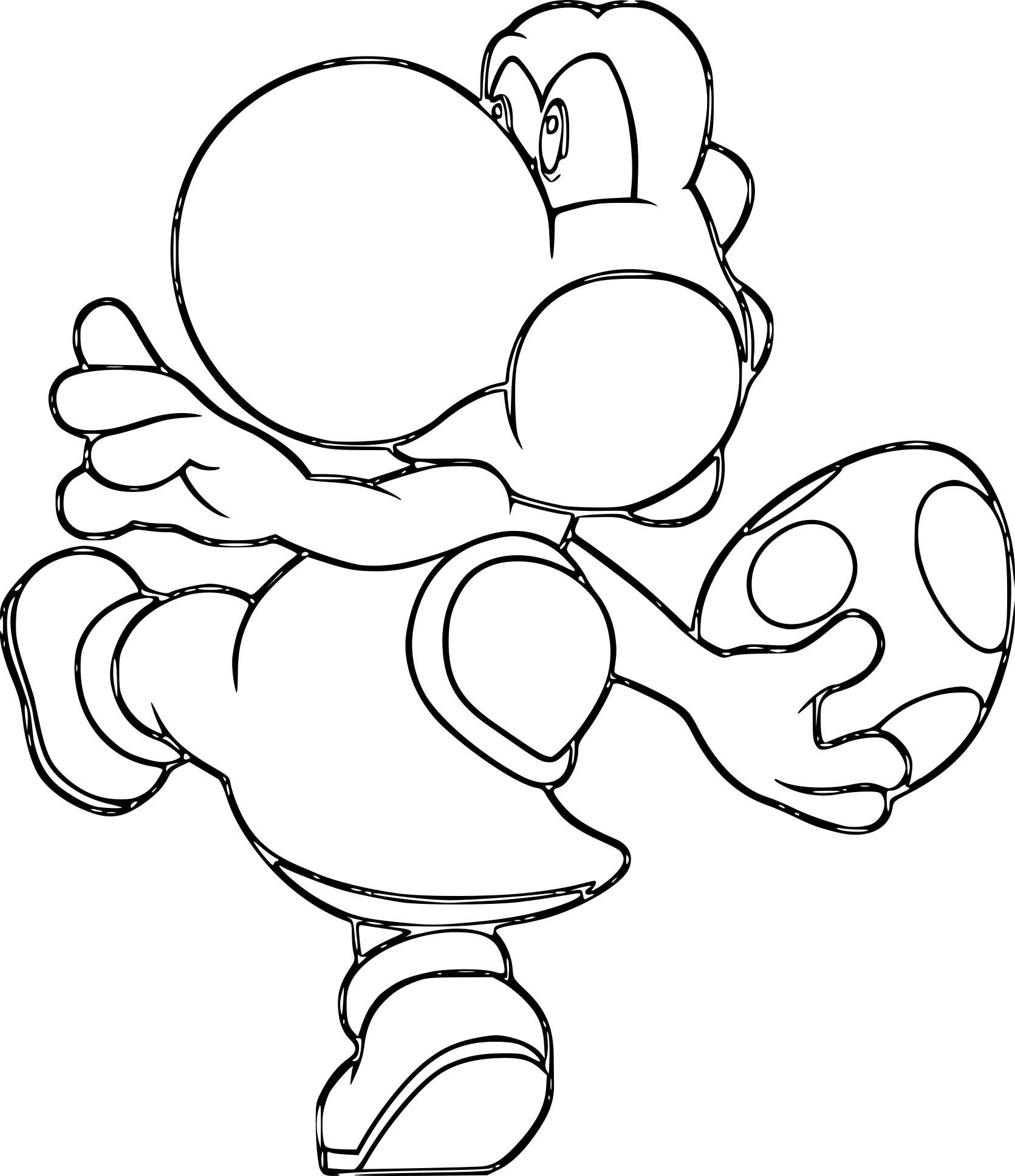 29 dessins de coloriage Yoshi à imprimer
