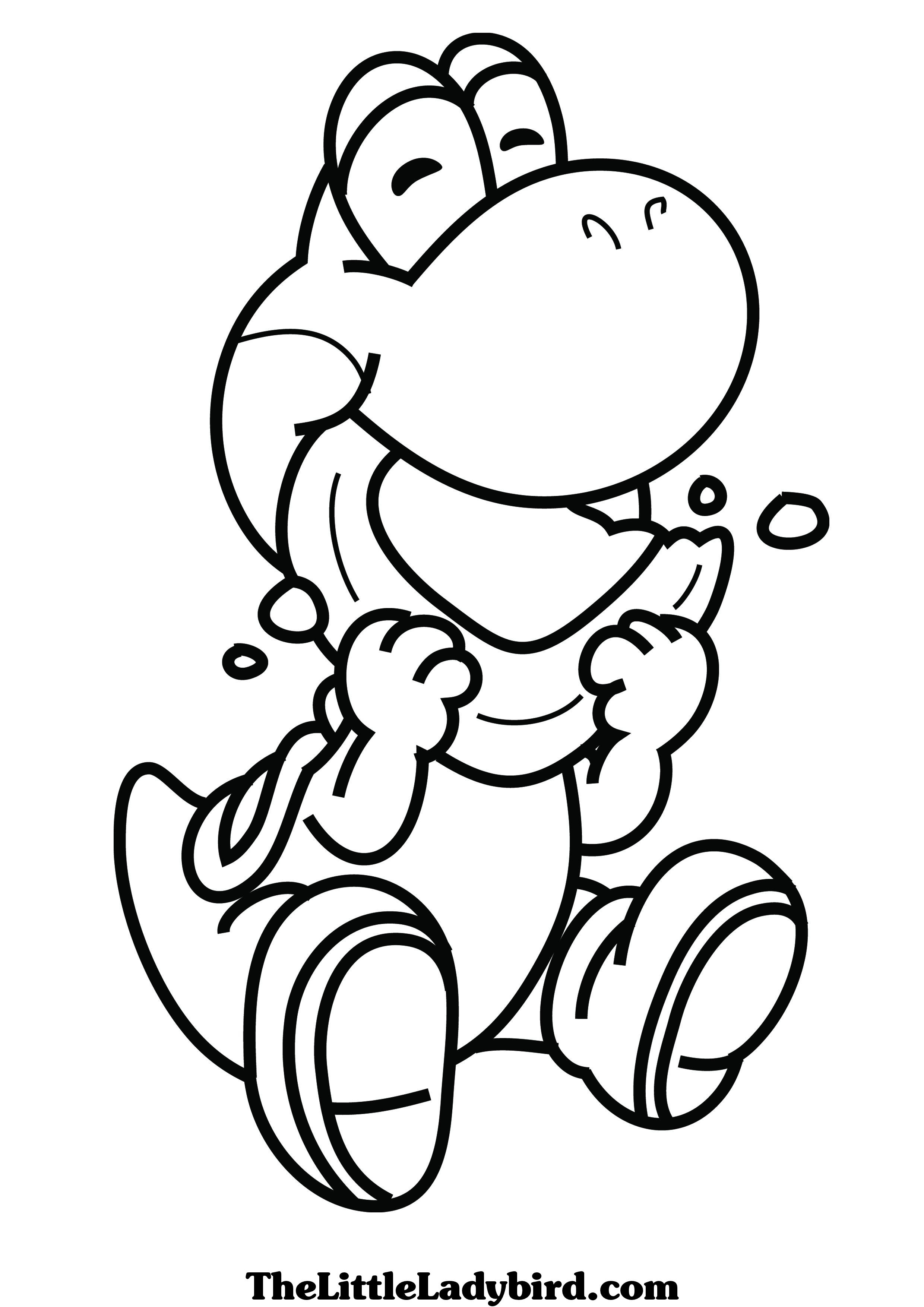 Yoshi Coloriage A Dessiner