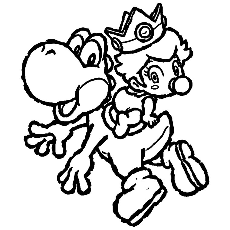 coloriage à dessiner yoshi a imprimer gratuit