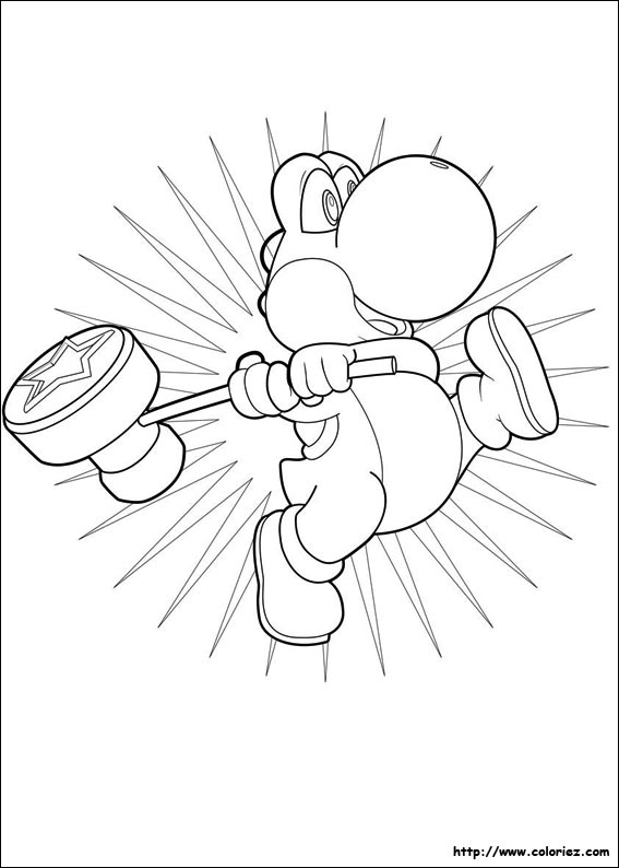 dessin à colorier yoshi a imprimer gratuit