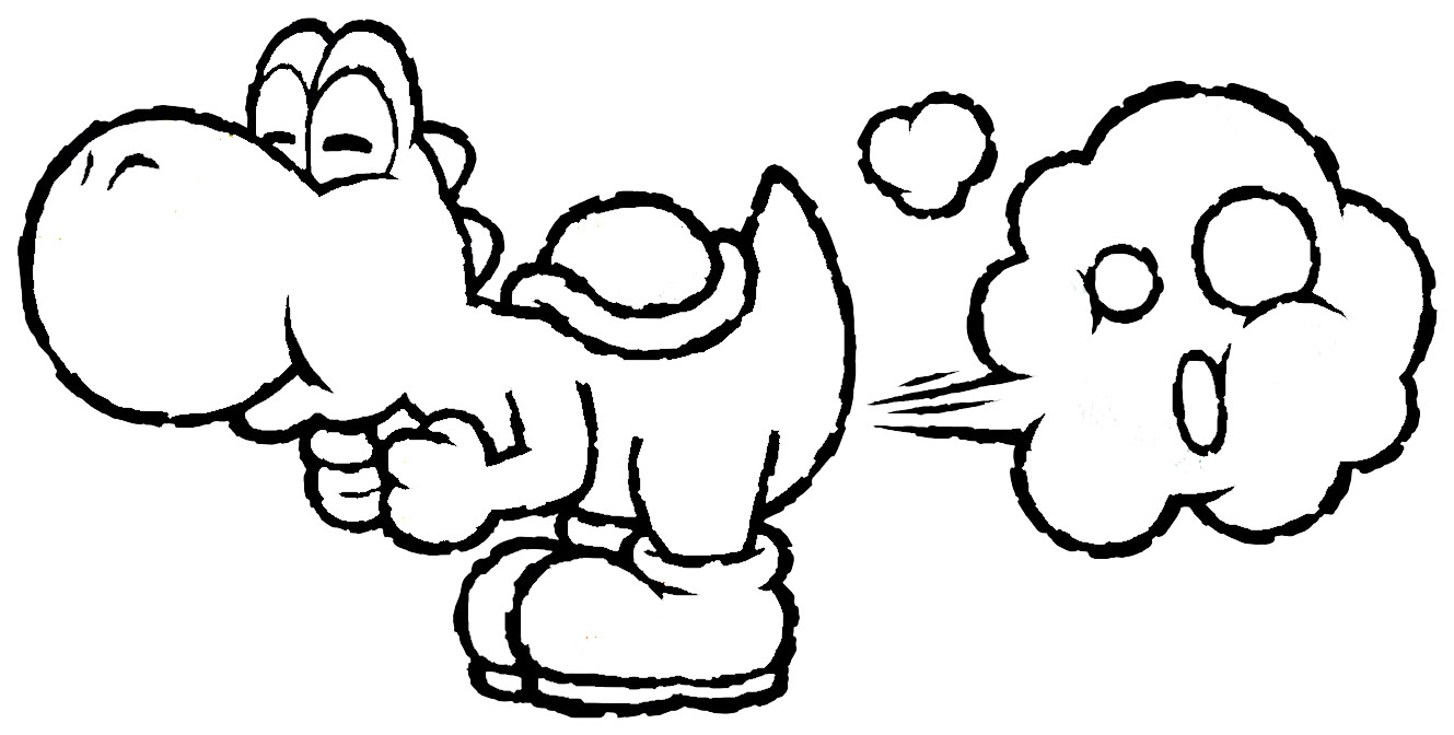 coloriage yoshi et toad