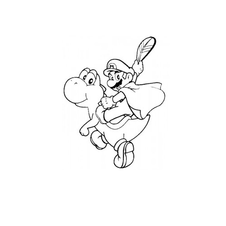 dessin yoshi a imprimer gratuit