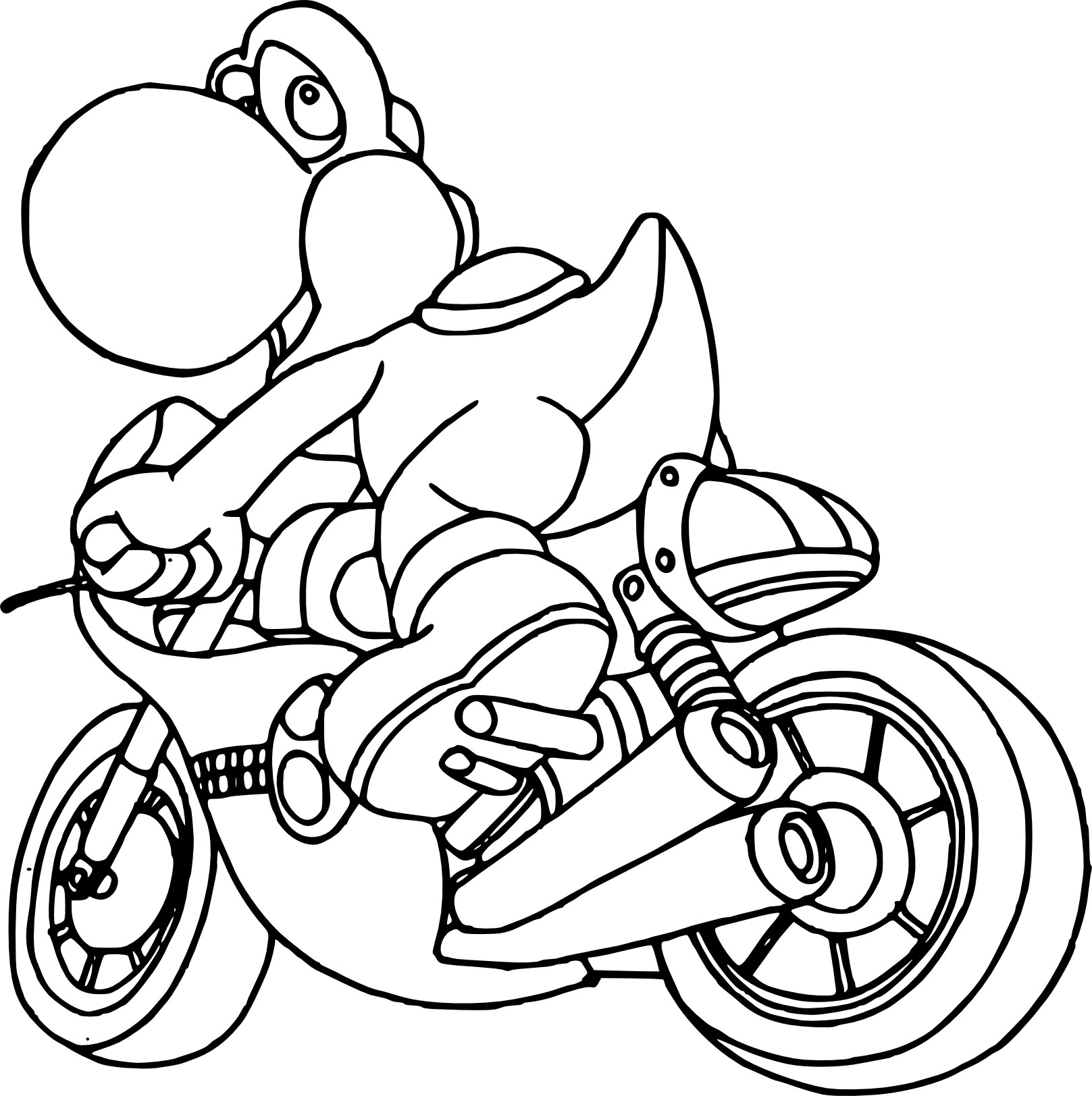 29 dessins de coloriage Yoshi à imprimer