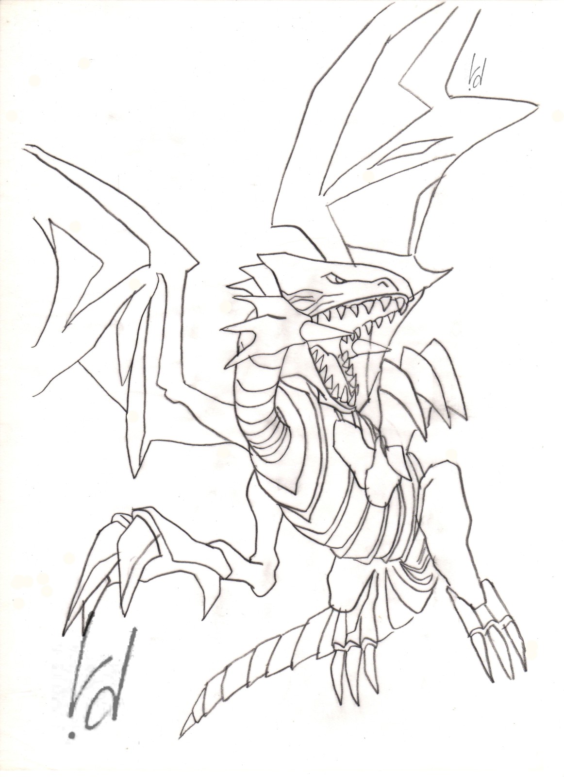 coloriage yu gi oh dragon