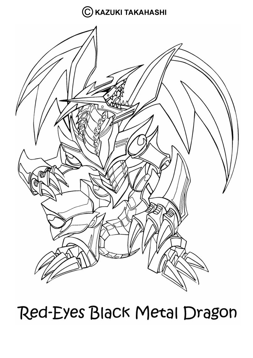 coloriage yu gi oh dragon