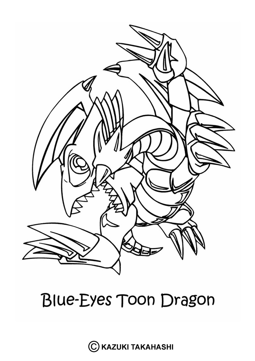 coloriage yu gi oh dragon