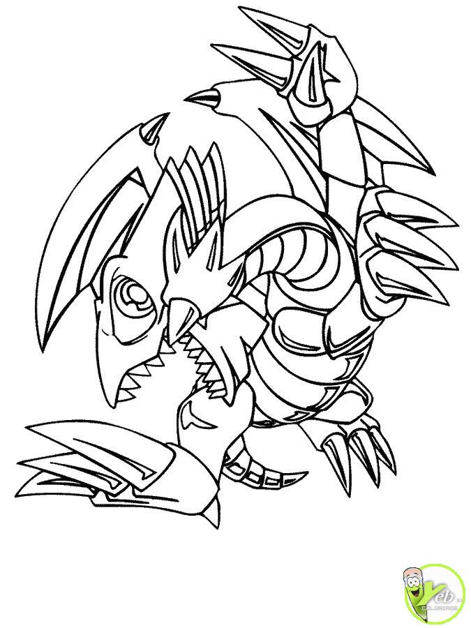 coloriage yu gi oh dragon