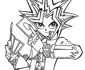 coloriage yu gi oh gx a imprimer