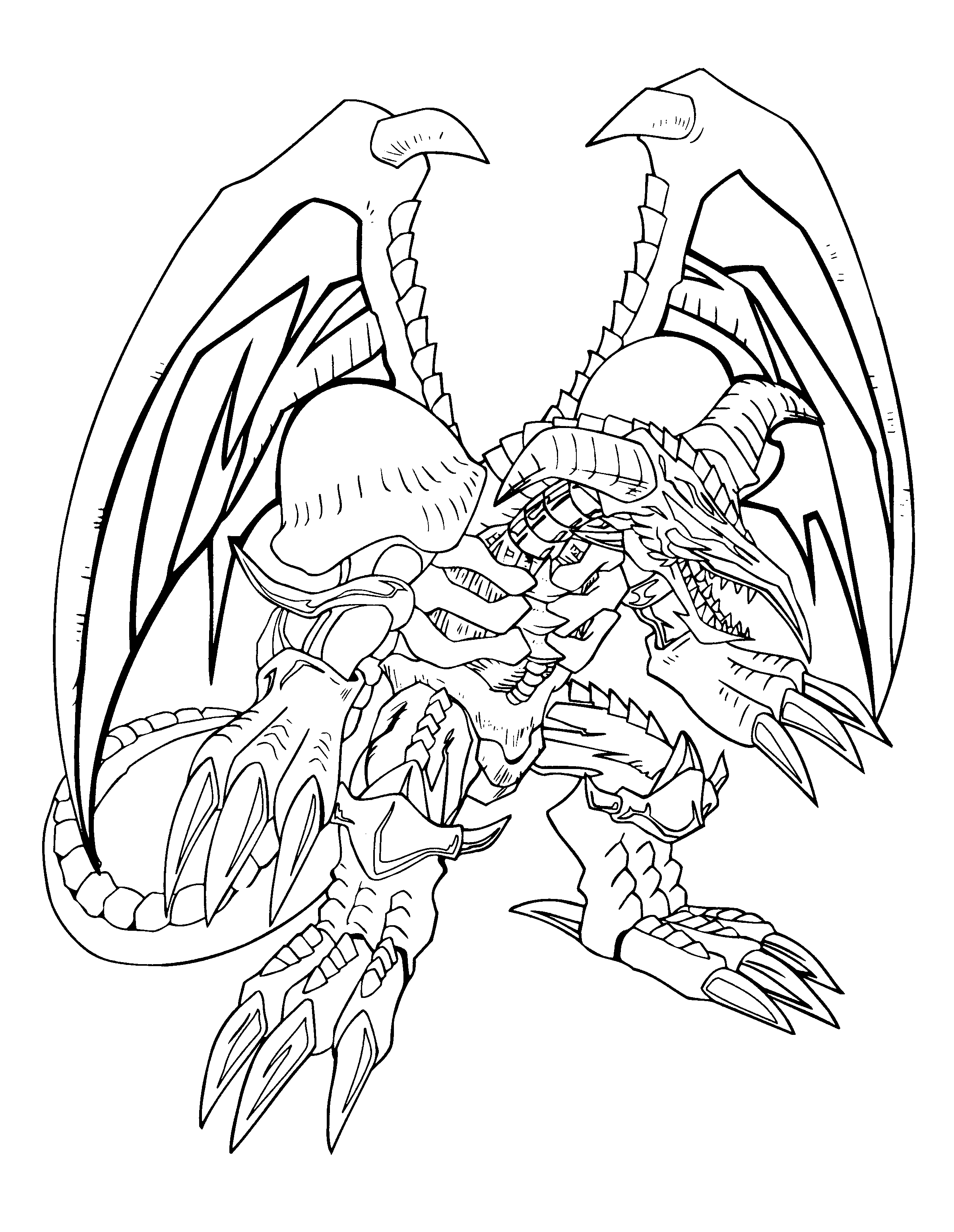 coloriage yu gi oh monstre