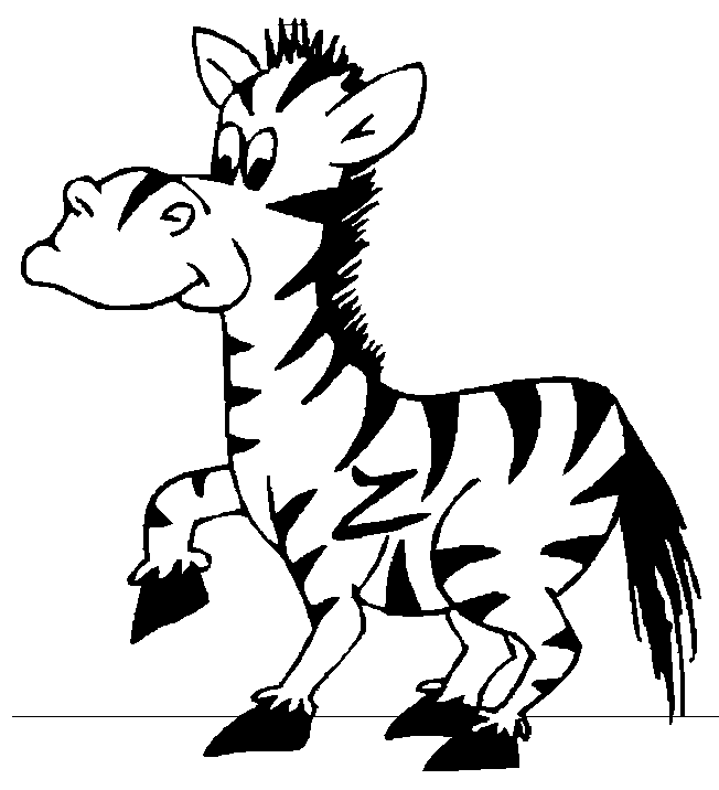 clipart black and white zebra - photo #18