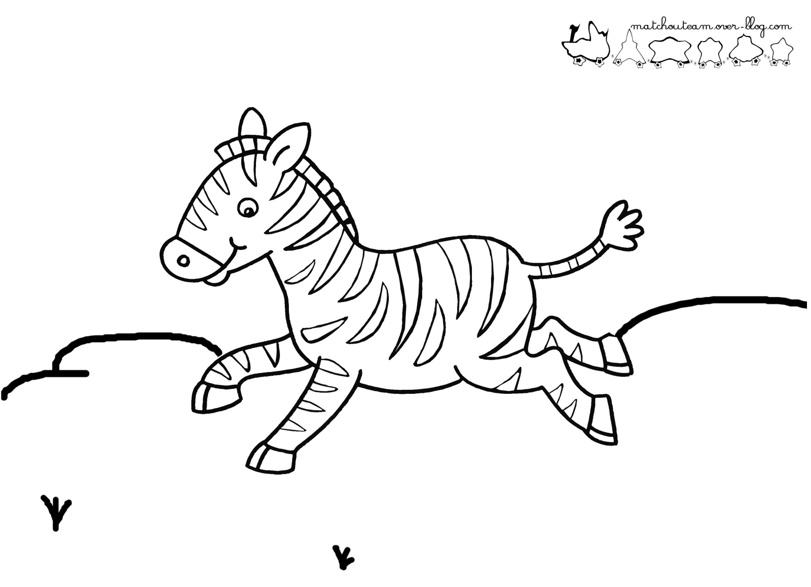 coloriage à dessiner zou le zebre