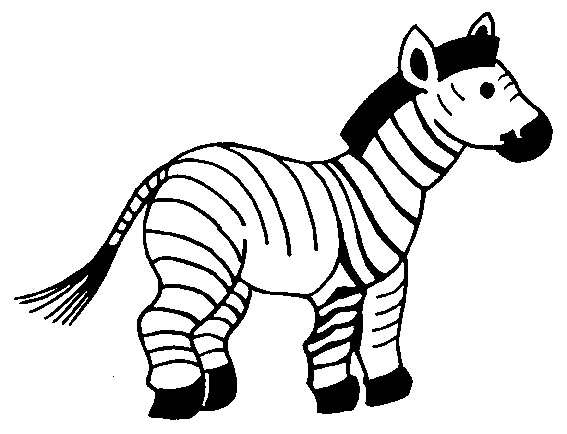 dessin à colorier zebre imprimer gratuit