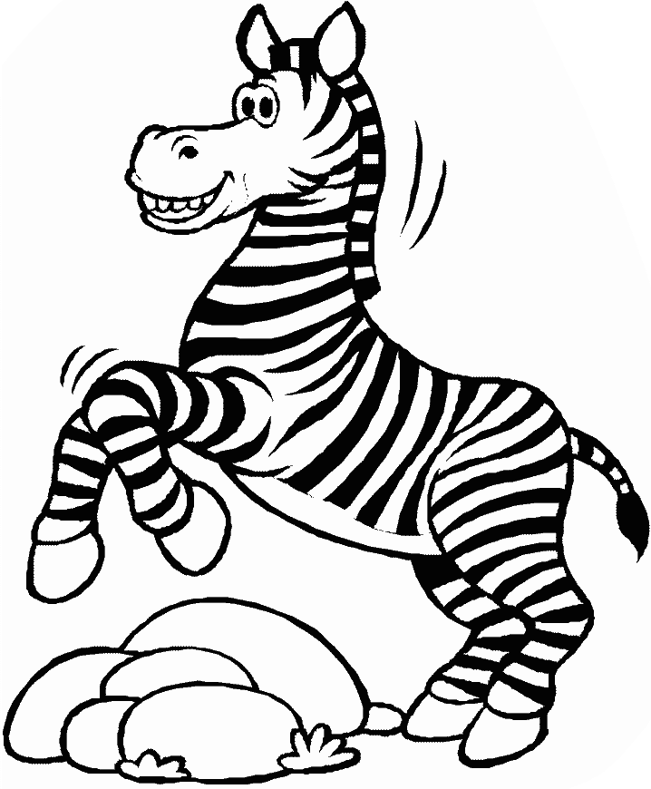 coloriage à dessiner de zebre