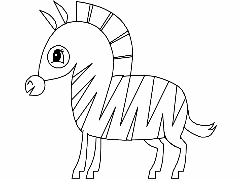 coloriage de zebre gratuit