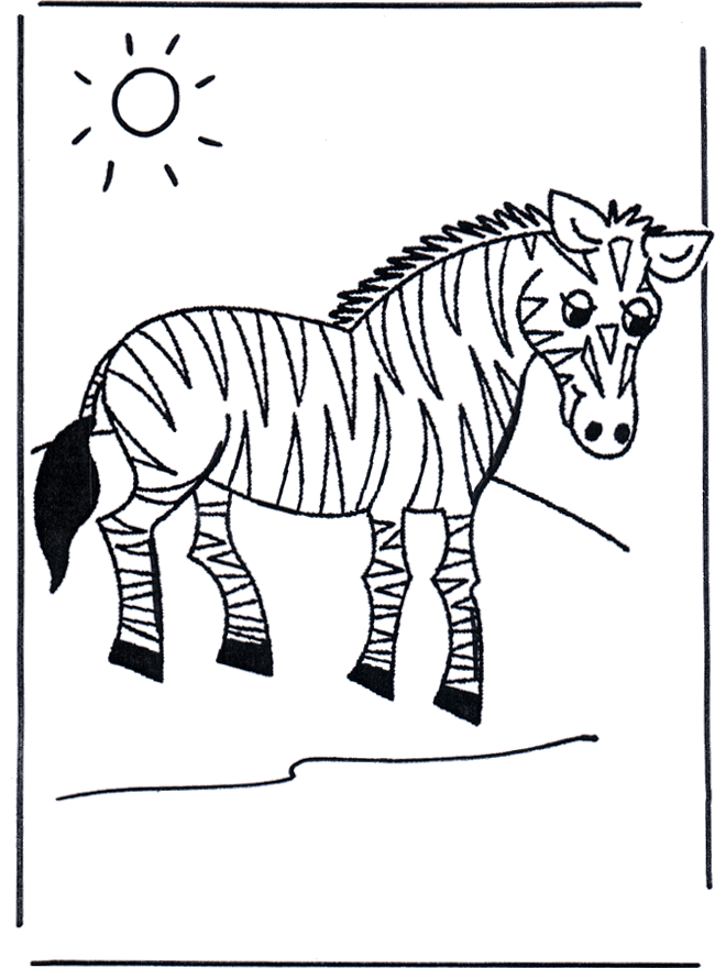 dessin à colorier animaux zebre