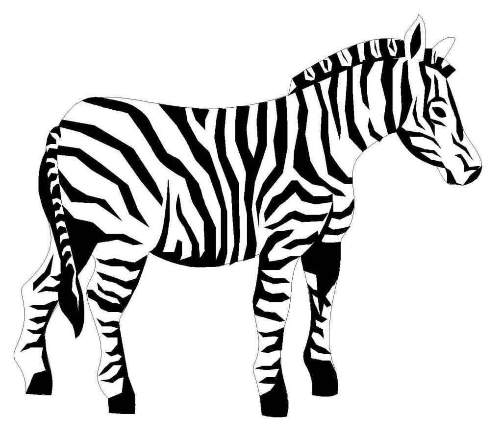 vrac coloriage à dessiner zebre