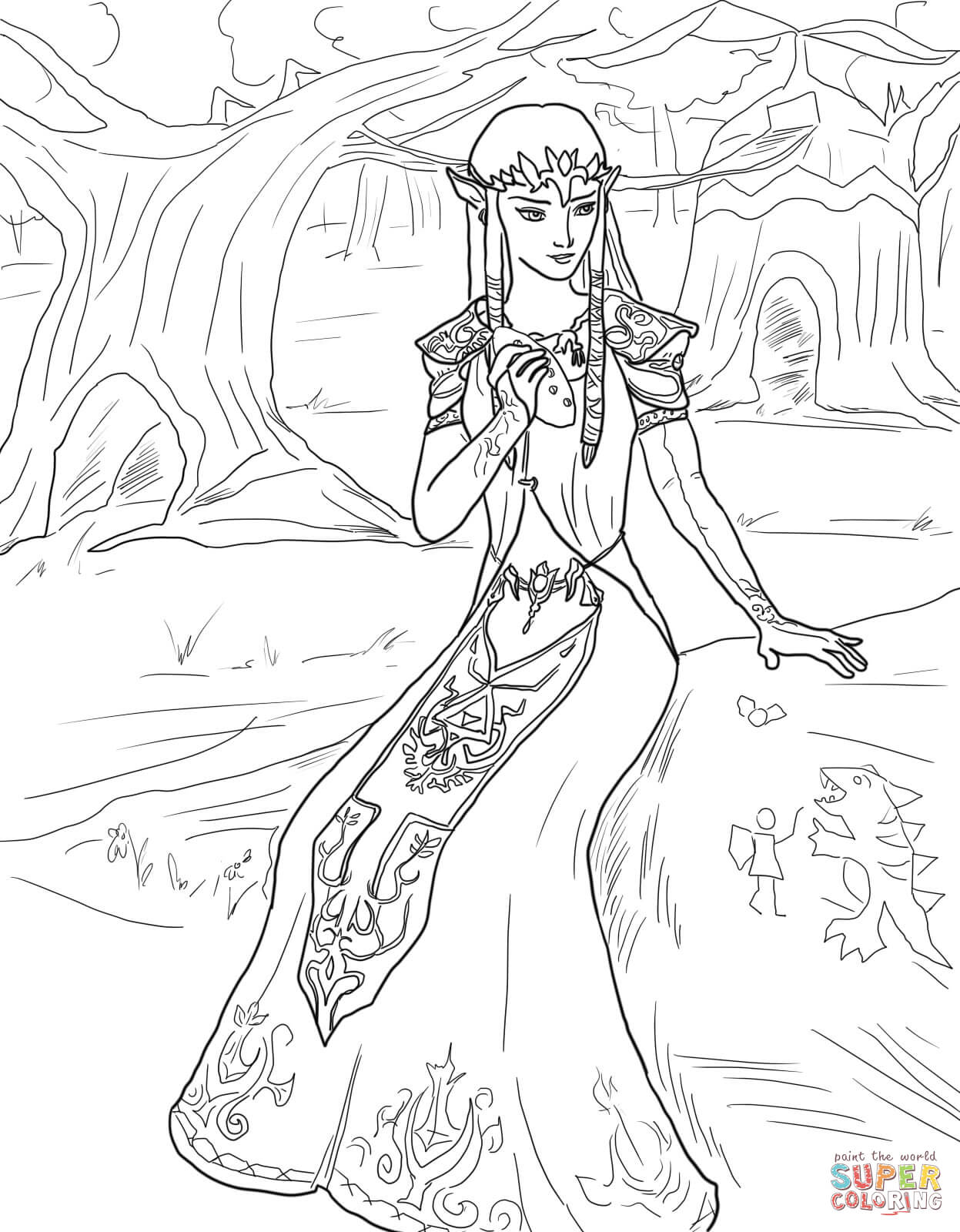 coloriage zelda twilight princess