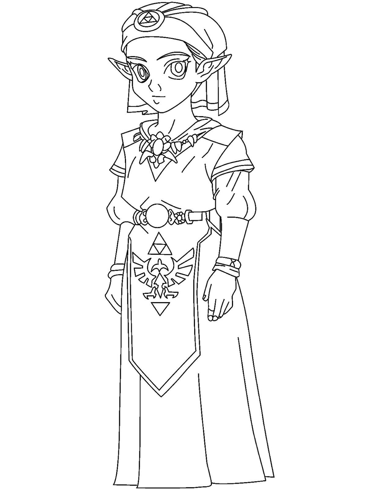 coloriage zelda skyward sword a imprimer