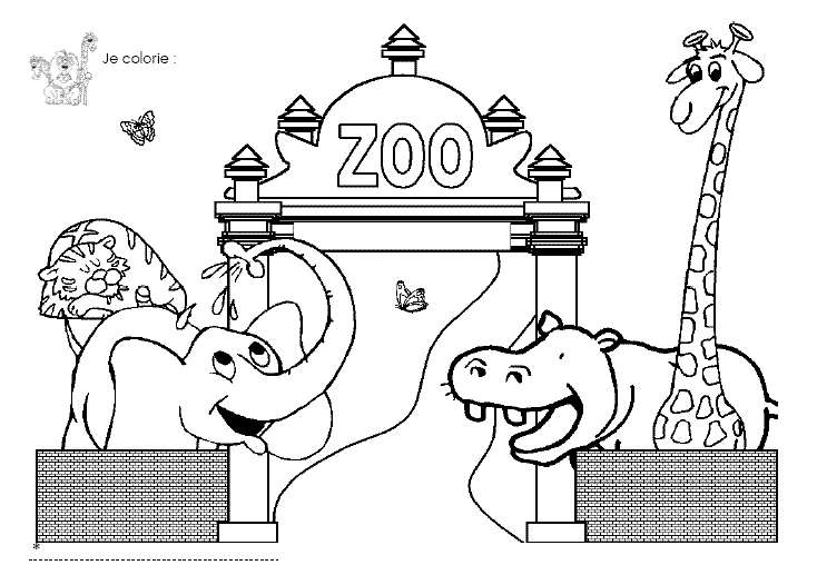 dessin zoo à imprimer