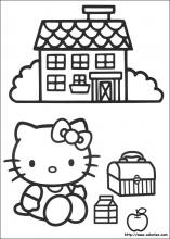 coloriage d'une cole primaire