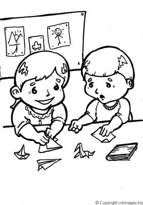 coloriage imprimer ecole maternelle