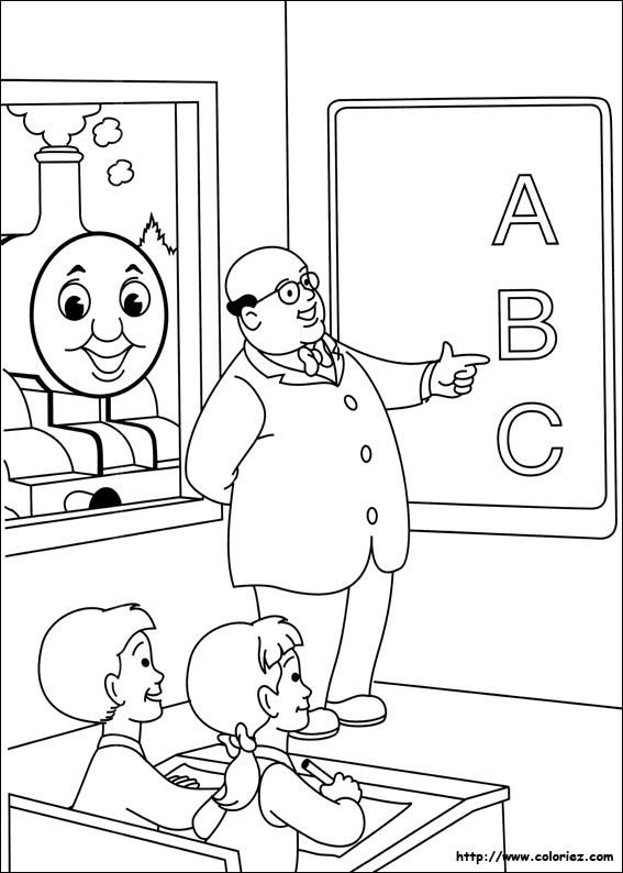 coloriage cartable école