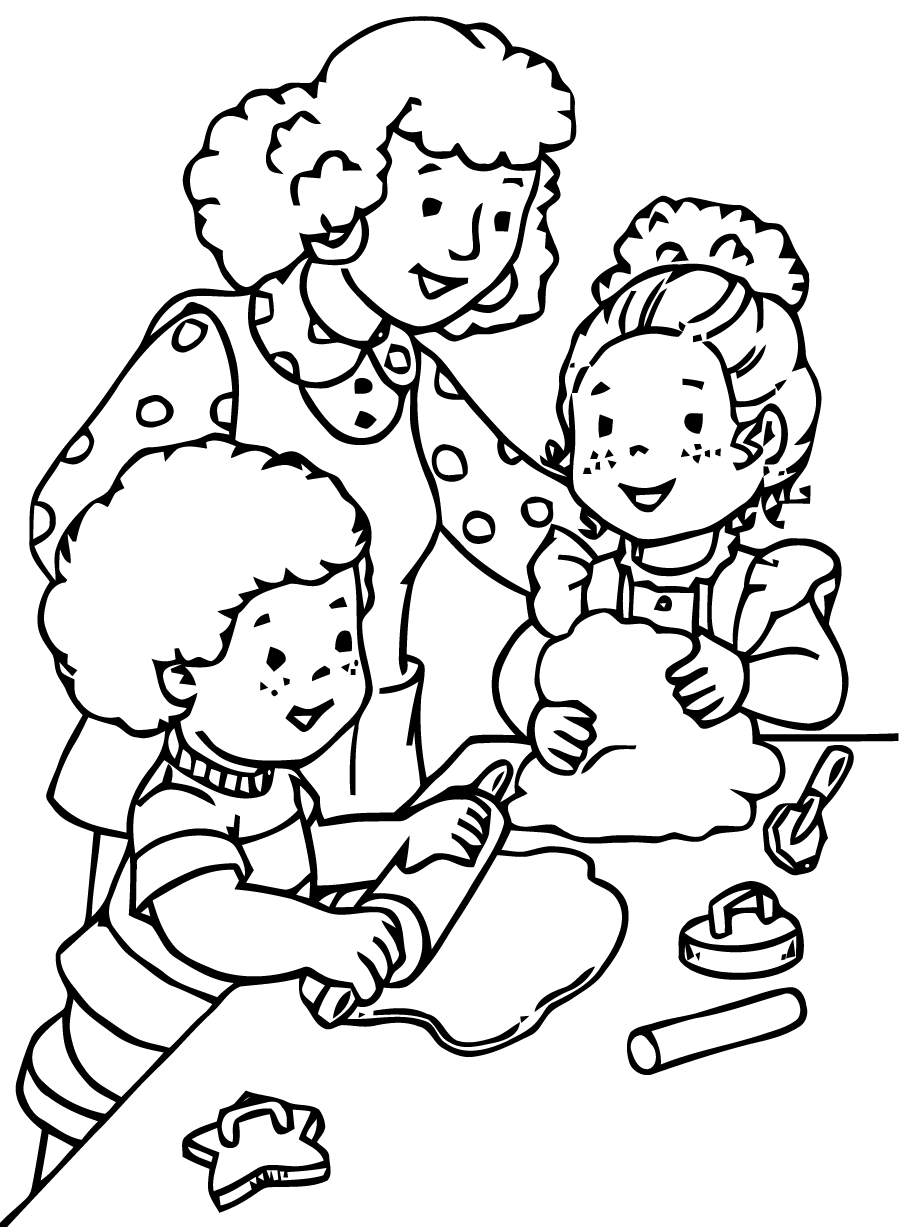 coloriage récréation école