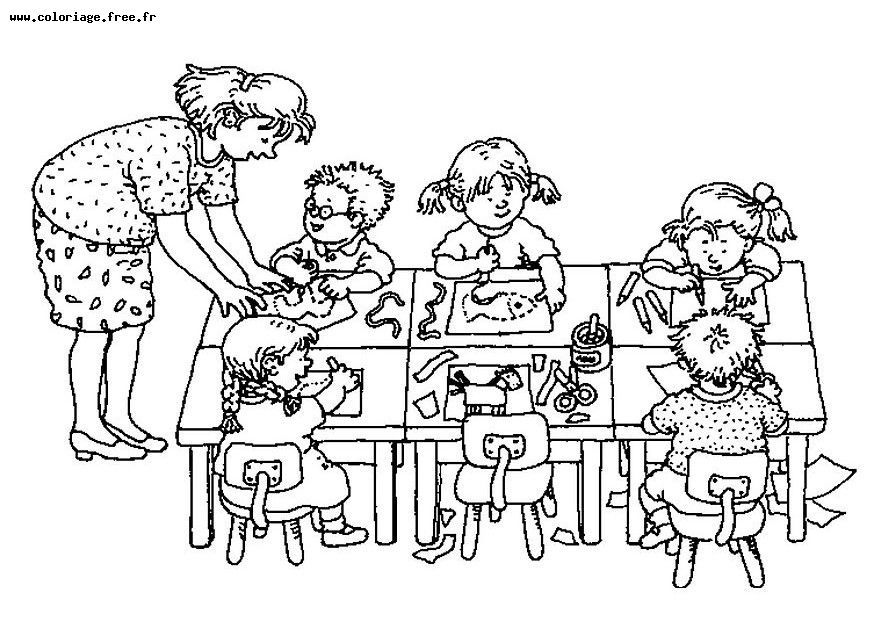 coloriage école a imprimer