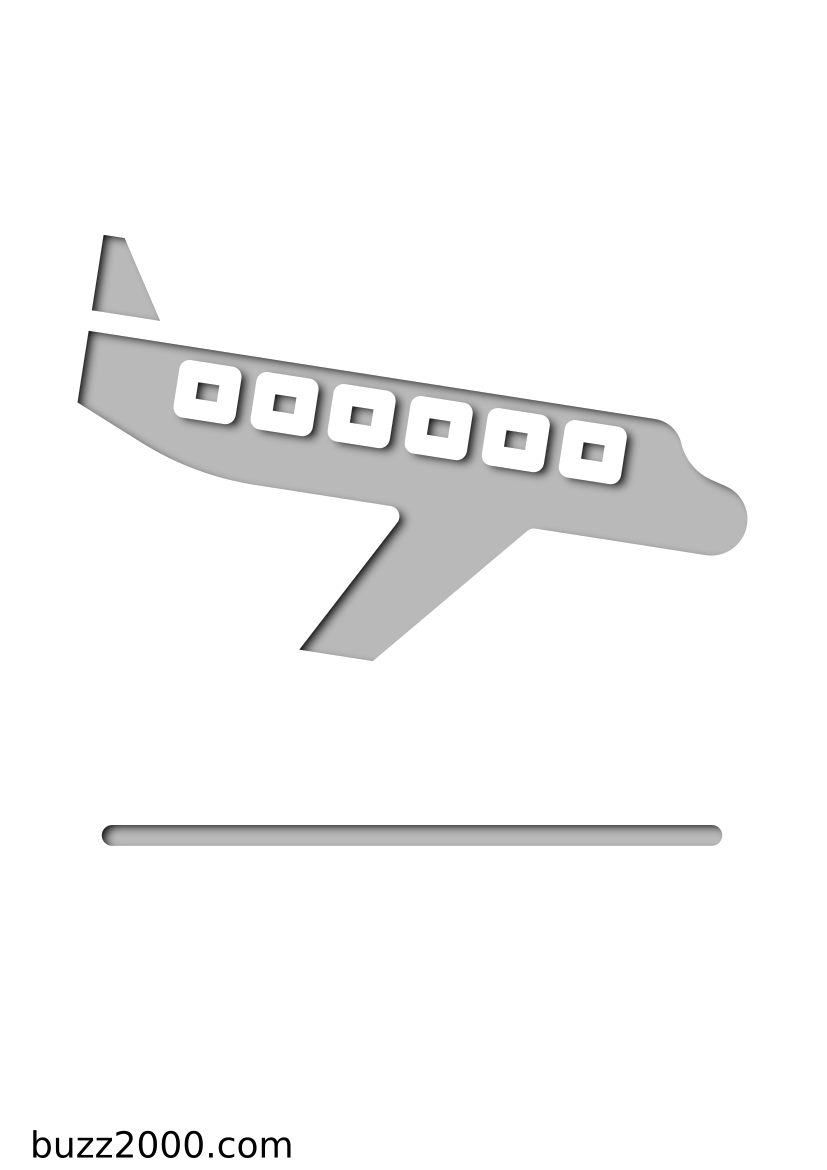 Pochoir Aeroport Atterrissage