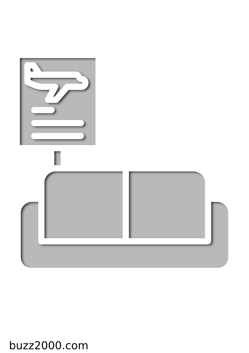 Pochoir Aeroport Salle d'attente