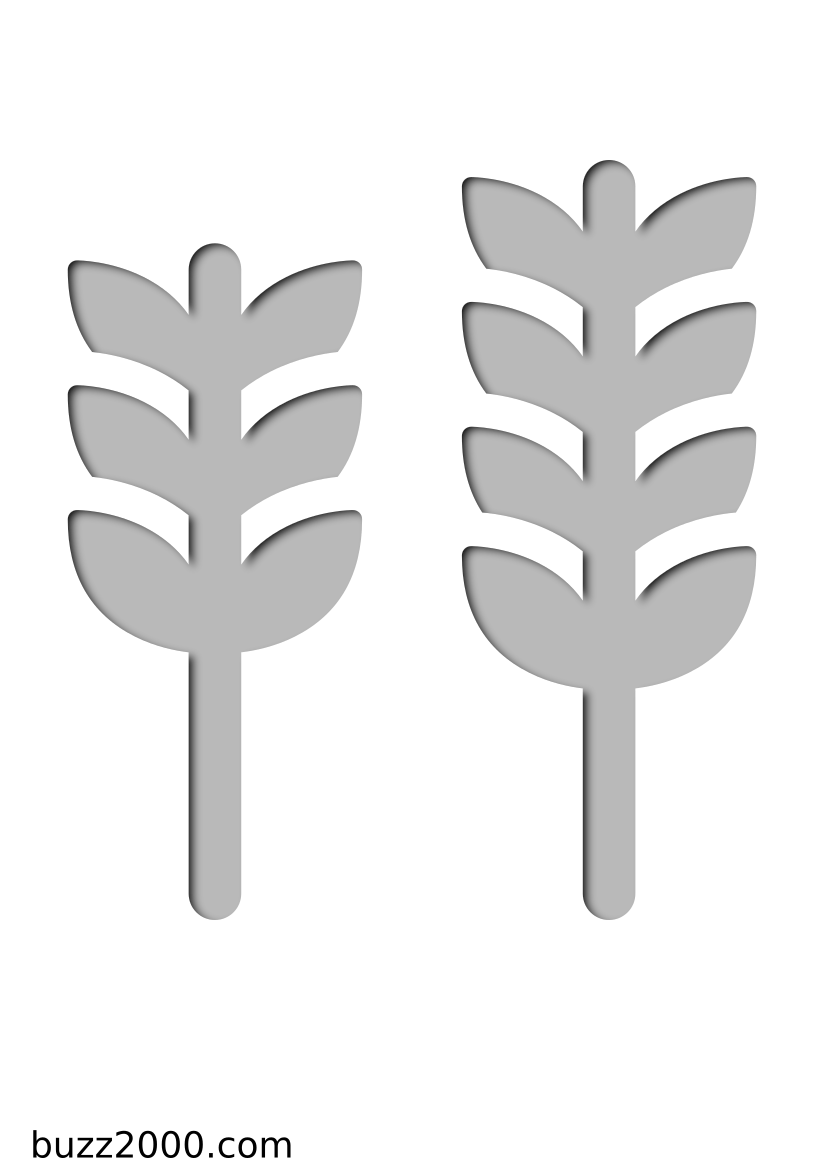 Pochoir Aliments Deux épis de blé