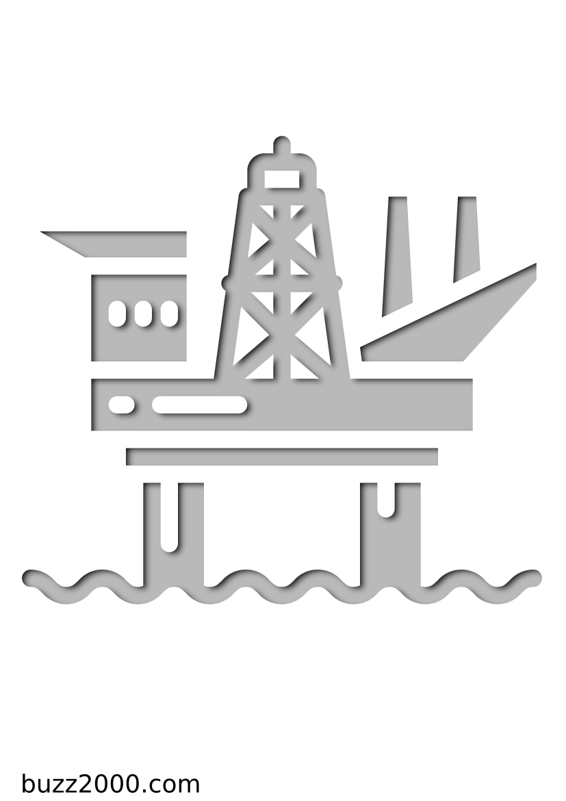 Pochoir Arctique Plate-forme pétrolière