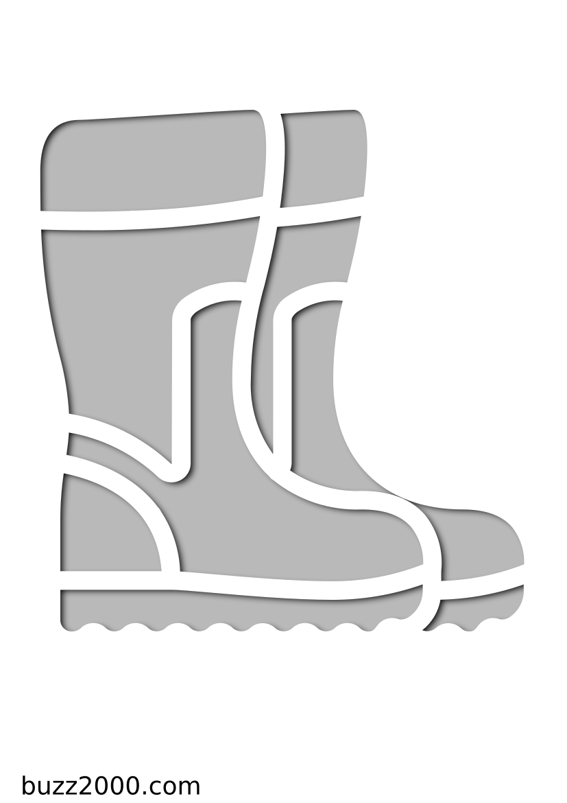 Pochoir Automne Bottes en caoutchouc