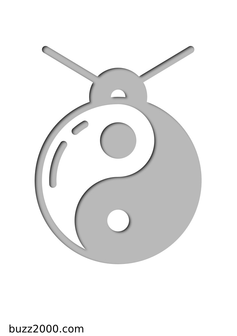 Pochoir Chine Yin Yang