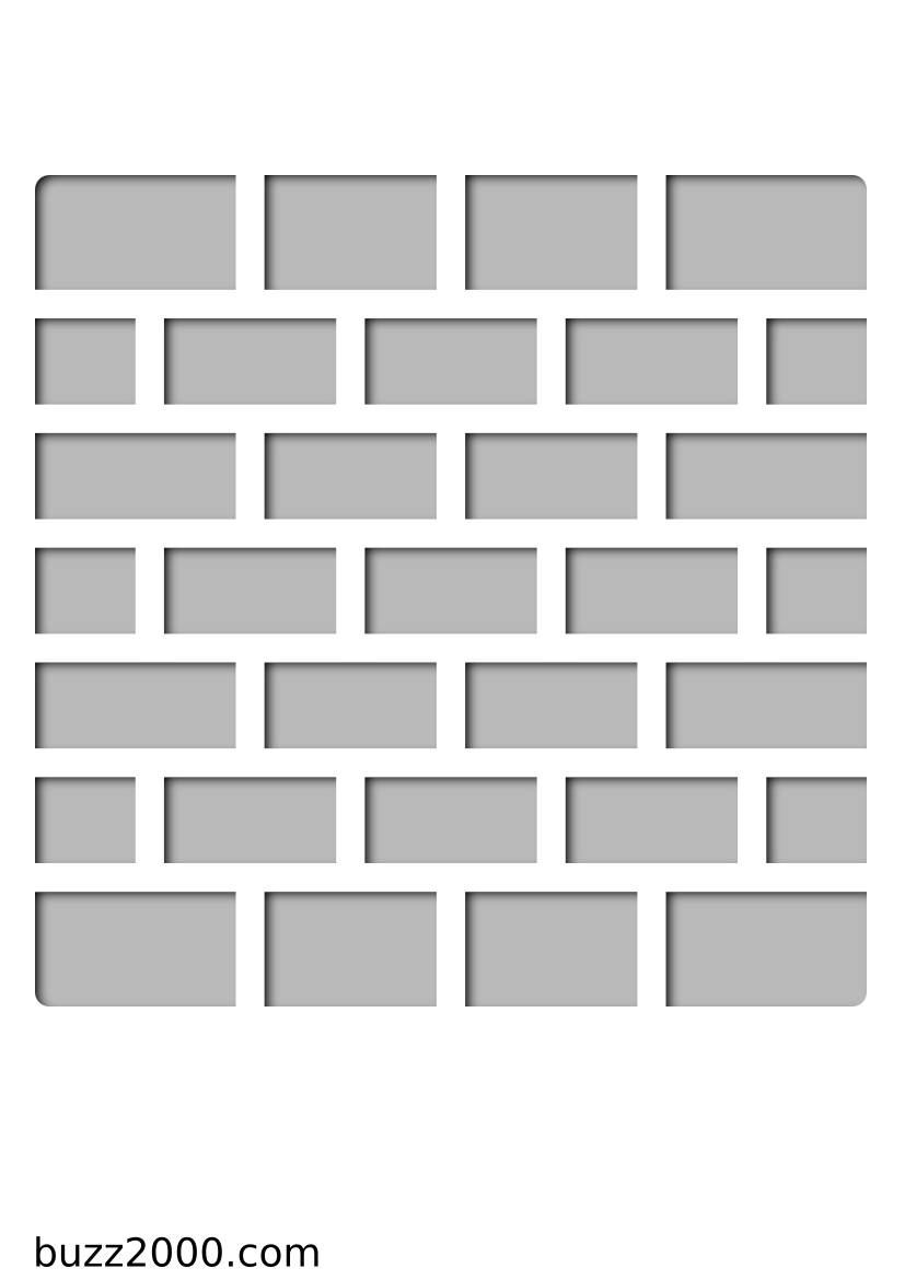 Pochoir Constructions Mur de briques