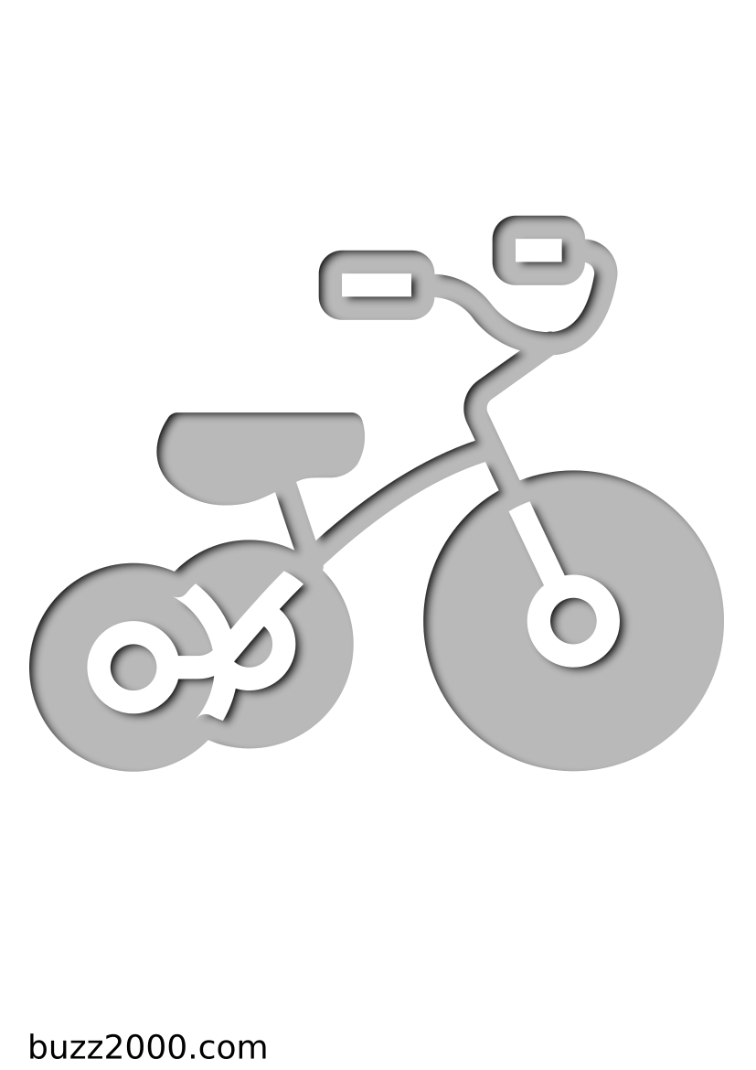 Pochoir Education-des-enfants Tricycle
