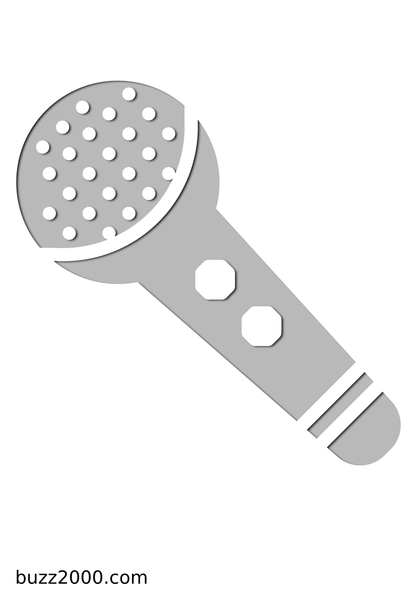 Pochoir Ensemble-de-musique Microphone