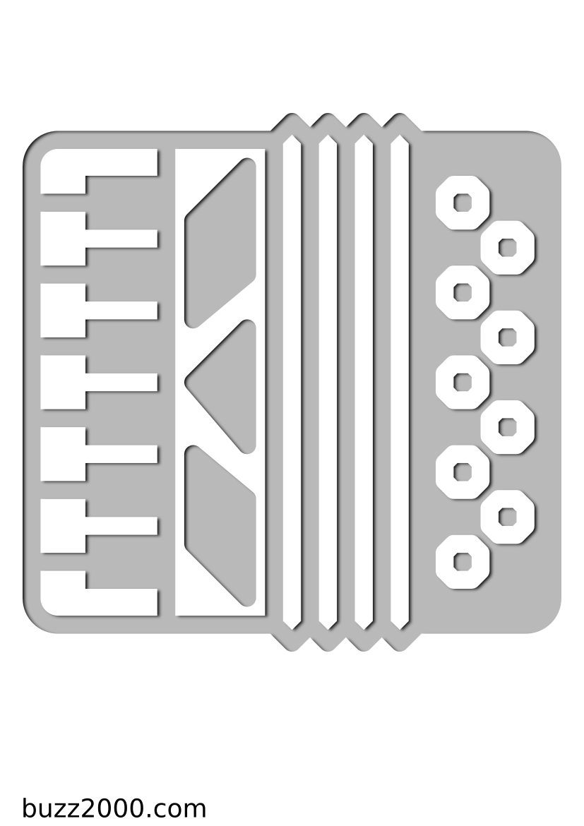 Pochoir Ensemble-de-musique Accordéon