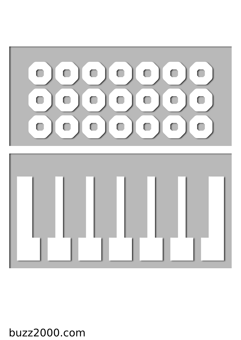 Pochoir Ensemble-de-musique Poste de travail